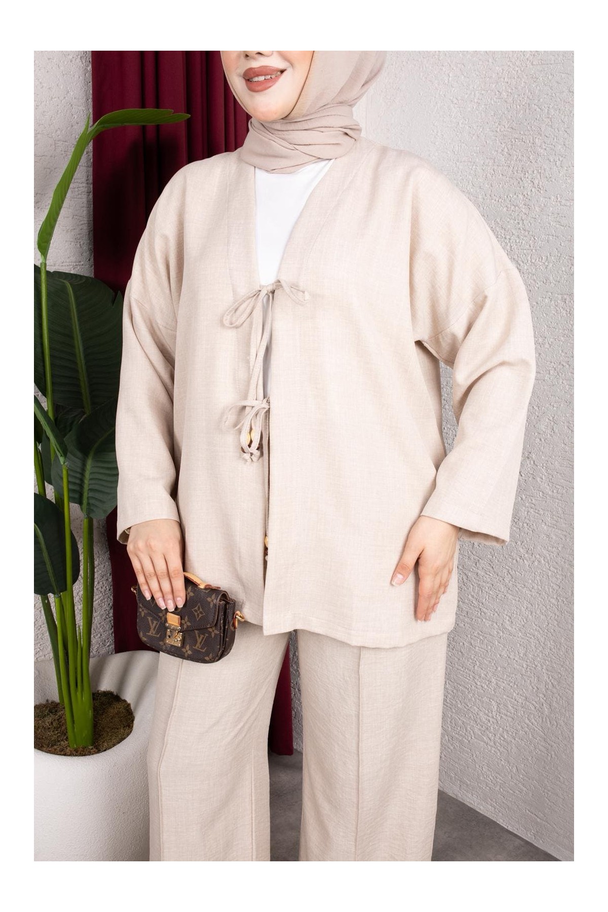 Tanem Tesettür Takım - Bej