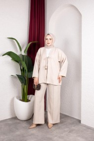 Tanem Tesettür Takım - Bej