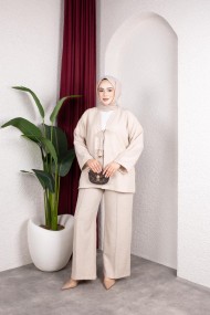 Tanem Tesettür Takım - Bej