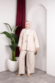 Tanem Tesettür Takım - Bej