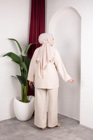 Tanem Tesettür Takım - Bej