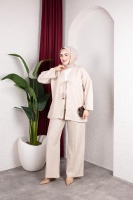 Tanem Tesettür Takım - Bej