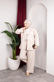Tanem Tesettür Takım - Bej