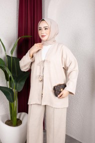 Tanem Tesettür Takım - Bej