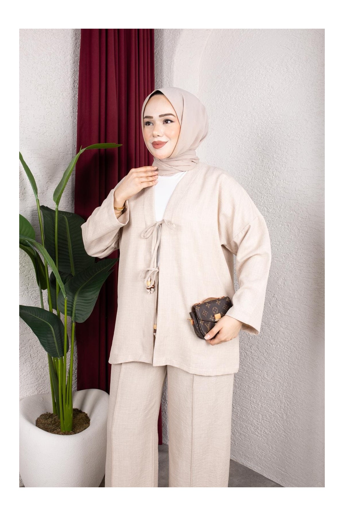 Tanem Tesettür Takım - Bej
