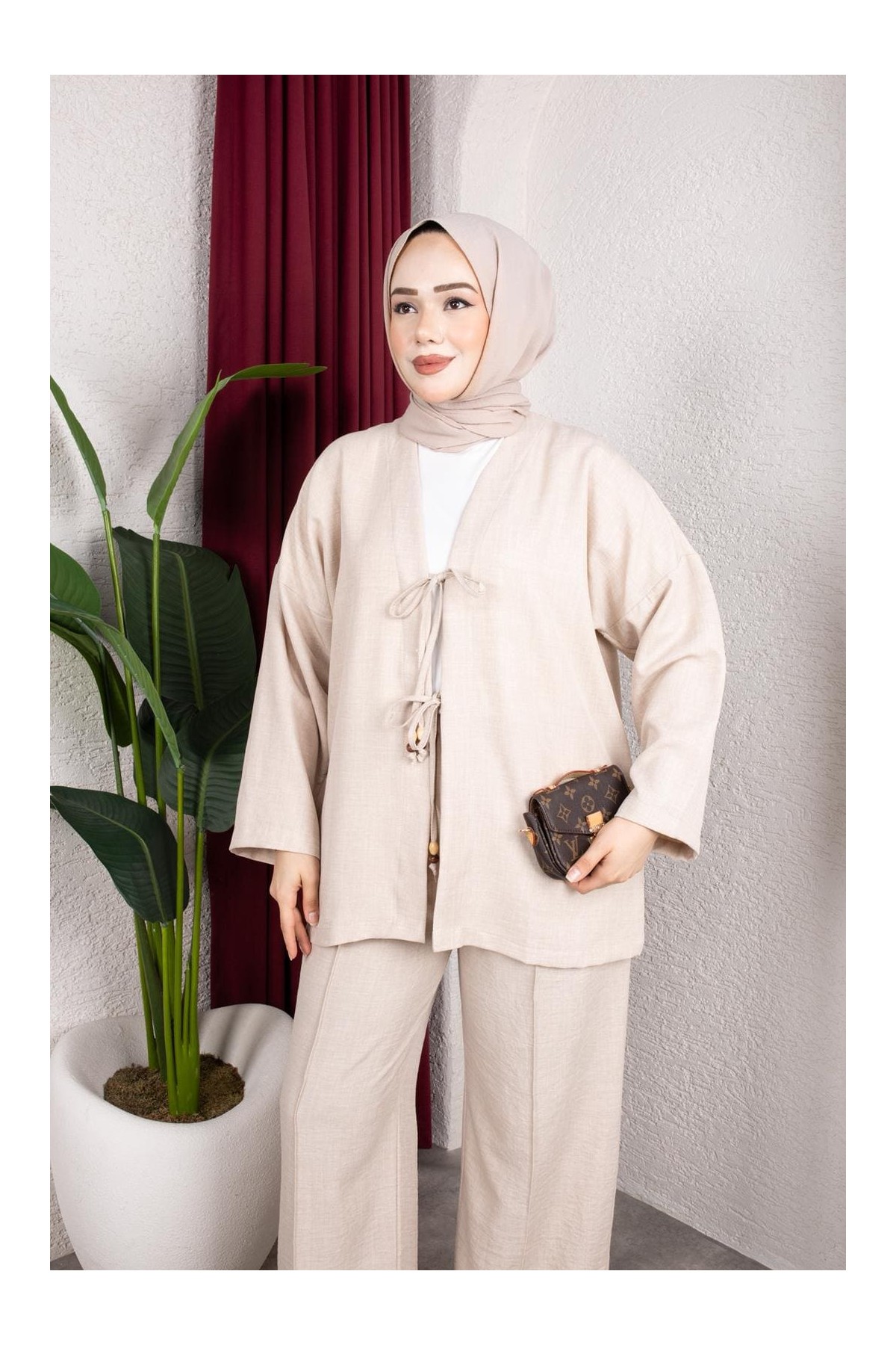 Tanem Tesettür Takım - Bej