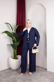 Tanem Tesettür Takım - Lacivert