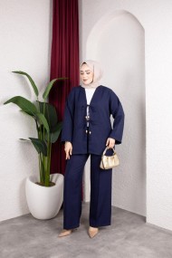 Tanem Tesettür Takım - Lacivert