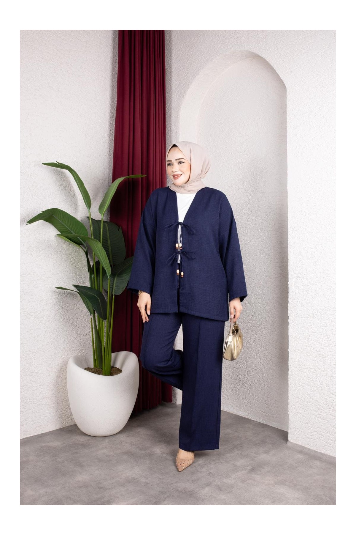 Tanem Tesettür Takım - Lacivert