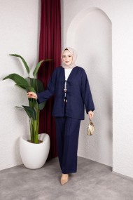 Tanem Tesettür Takım - Lacivert