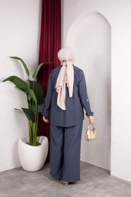 Reva Tesettür Takım - Mavi