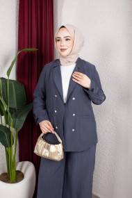 Reva Tesettür Takım - Mavi