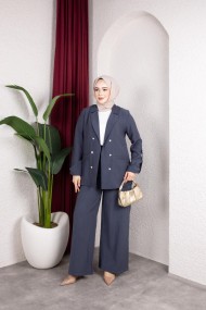 Reva Tesettür Takım - Mavi