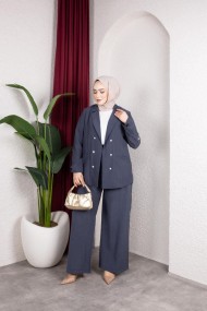 Reva Tesettür Takım - Mavi