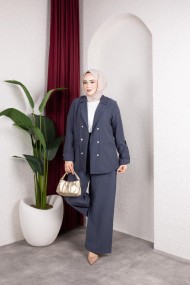 Reva Tesettür Takım - Mavi