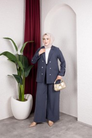 Reva Tesettür Takım - Mavi