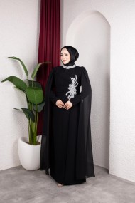 Feray Tesettür Abiye - Siyah
