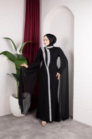 Afra Tesettür Abiye - Siyah
