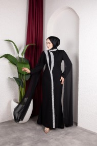 Afra Tesettür Abiye - Siyah