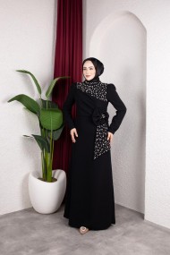 Kumsal Tesettür Abiye - Siyah