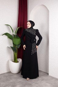 Kumsal Tesettür Abiye - Siyah