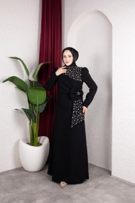 Kumsal Tesettür Abiye - Siyah