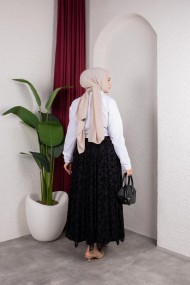 Yandan Bağlama Detaylı Gömlek - Beyaz