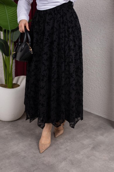 Dantel Etek - Siyah