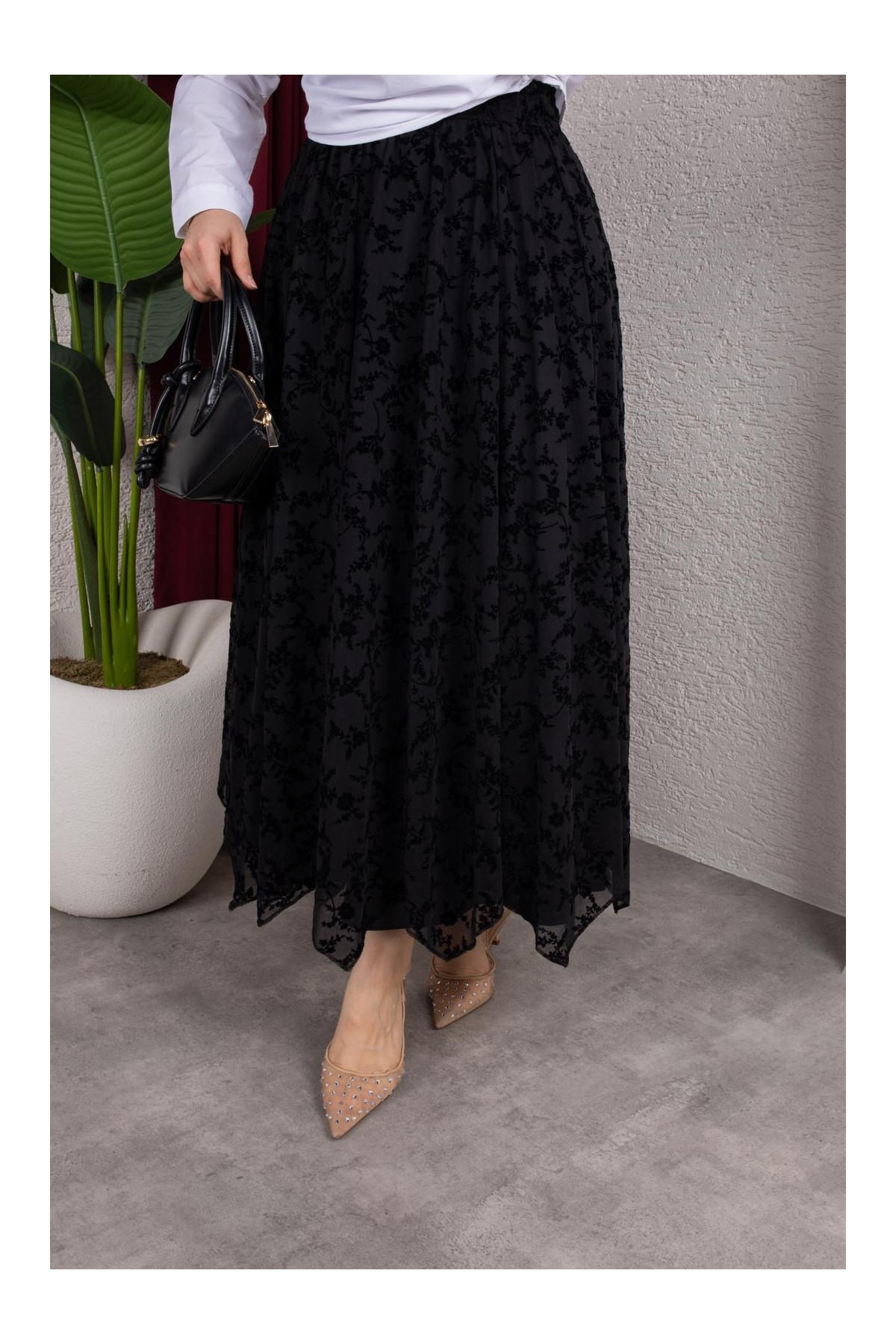Dantel Etek - Siyah