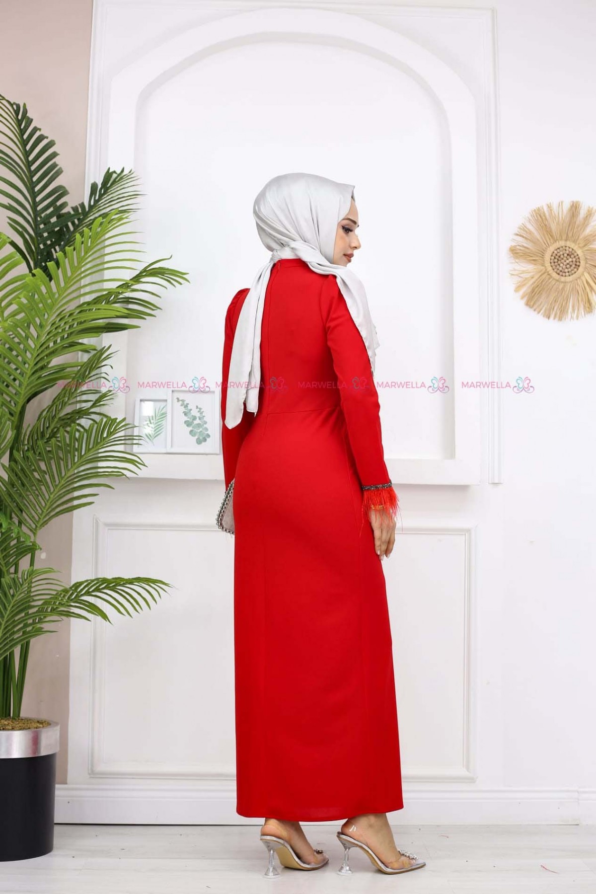 Fadik Tesettür Abiye - Bordo