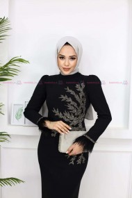 Fadik Tesettür Abiye - Bordo