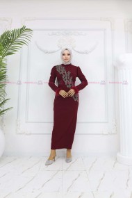 Zerrin Tesettür Abiye - Kırmızı