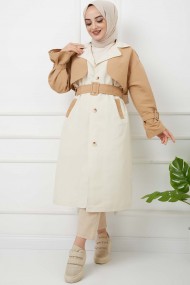 Kanvas Trençkot - Camel