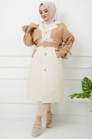 Kanvas Trençkot - Camel