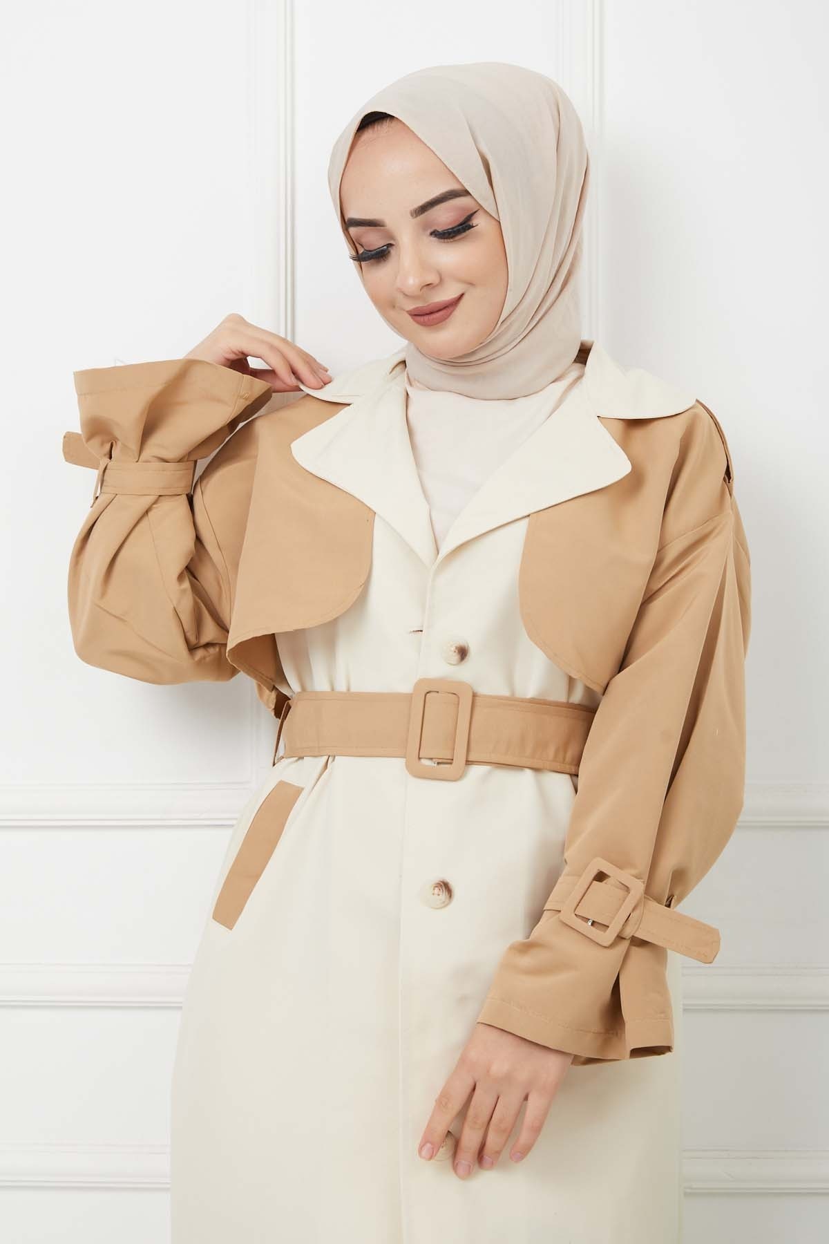 Kanvas Trençkot - Camel