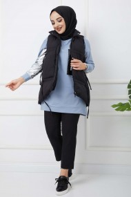 Krinkıl Yelek - Siyah