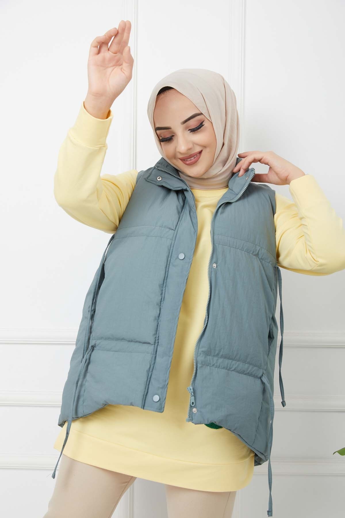 Krinkıl Yelek - Yeşil