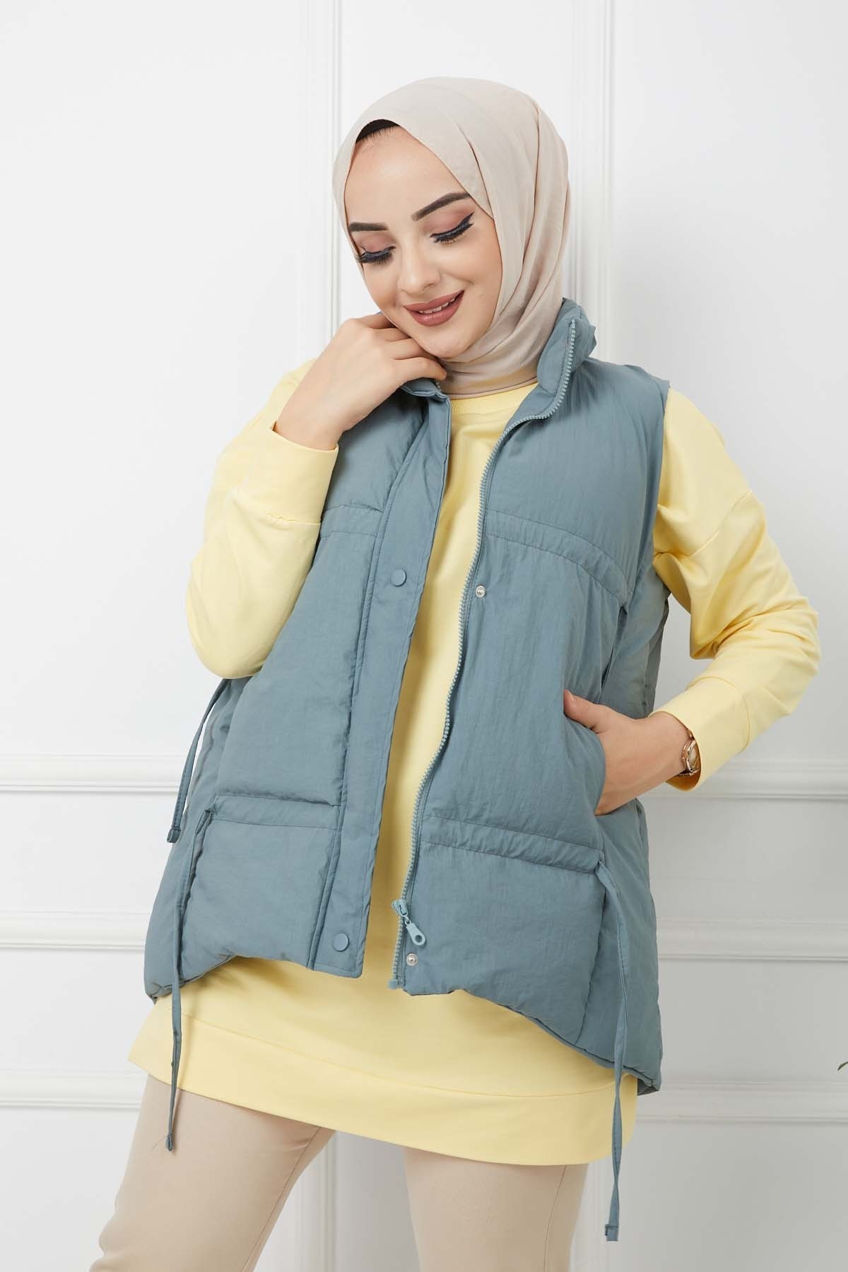 Krinkıl Yelek - Yeşil