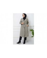 Ekose Kaşe Kaban - Yeşil