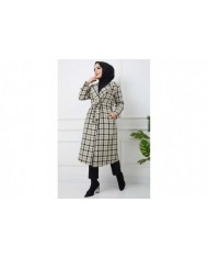 Ekose Kaşe Kaban - Yeşil