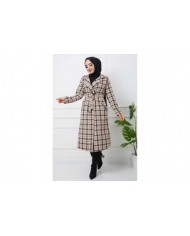 Ekose Kaşe Kaban - Oranj