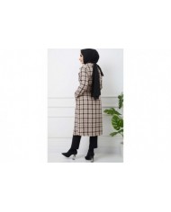 Ekose Kaşe Kaban - Oranj