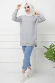 Düz Sade Sweat - Gri Düz Sade Sweat - Gri