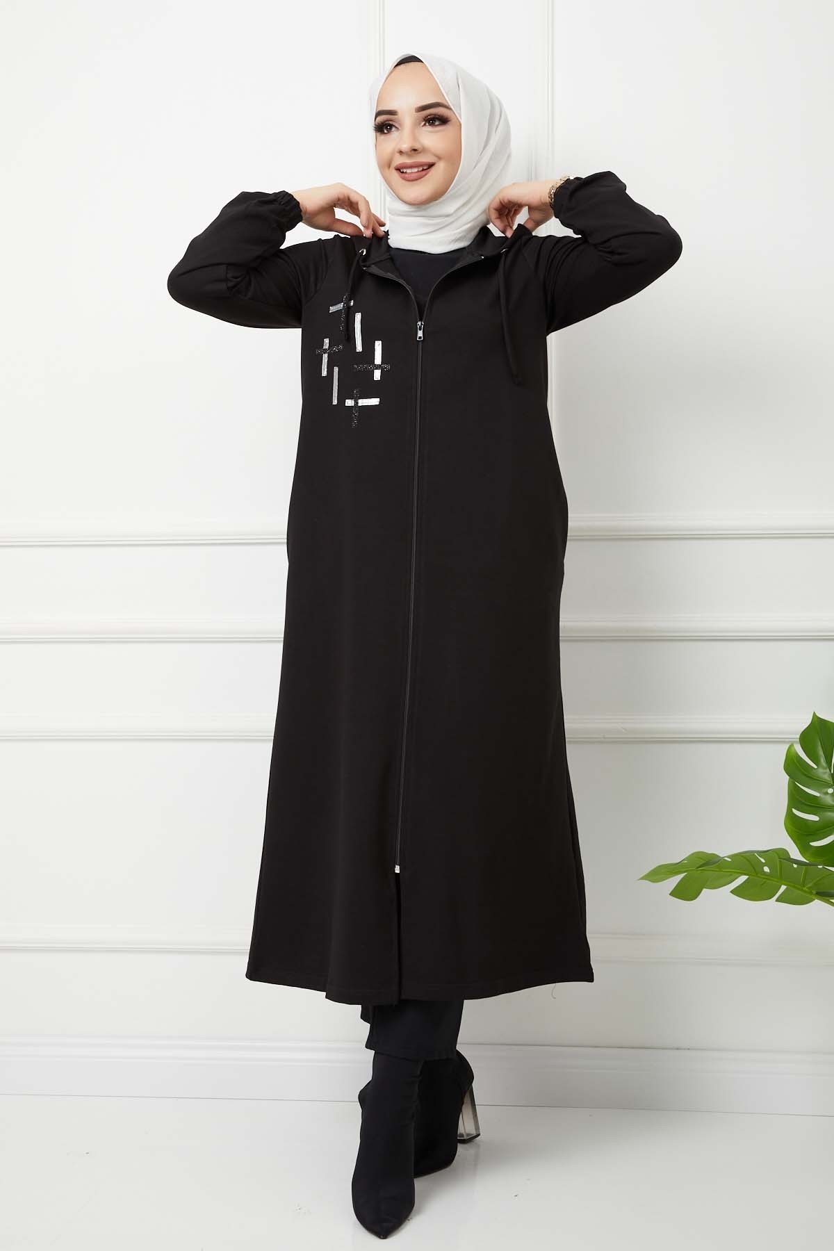 İkiiplik Kap - Siyah