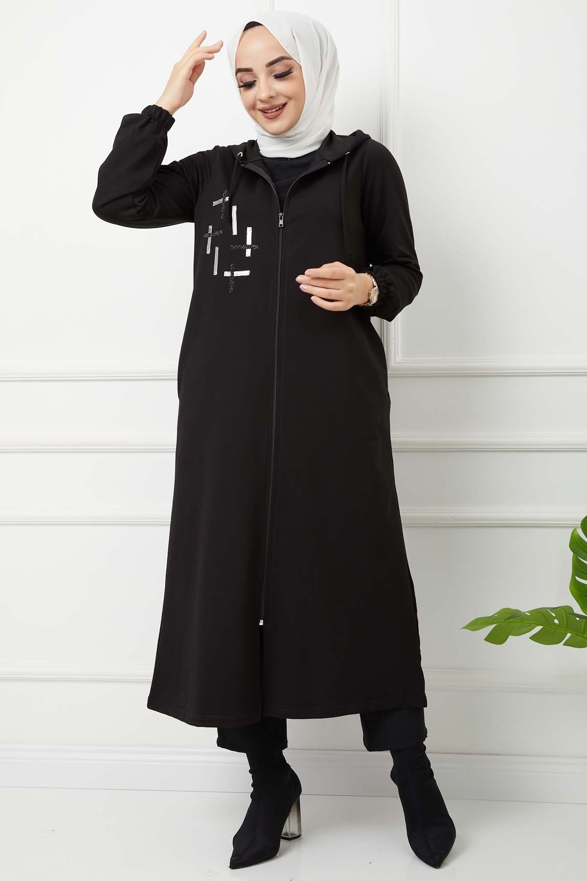 İkiiplik Kap - Siyah