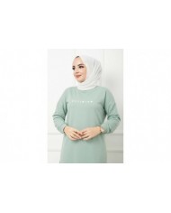 Baskılı Uzun Tunik - Yeşil