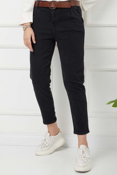 Flota Cep Kemerli Kot Pantolon - Füme