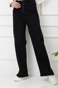 Düğme Detayalı İspanyol Paça Kot Pantolon -