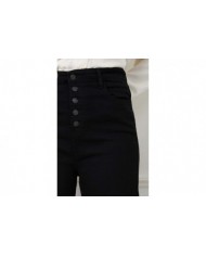 Düğme Detayalı İspanyol Paça Kot Pantolon -