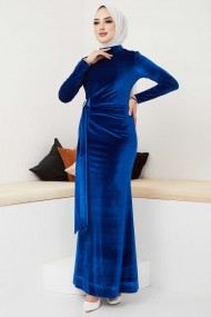 Kemerli Kadife Abiye - Sax